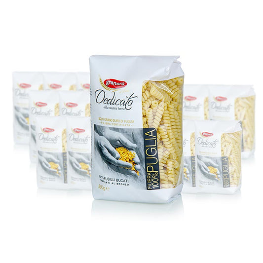 Granoro Dedicato - Fusilli Bucati, Spiralnudel, No.75, 10 kg, 20 x 500 g