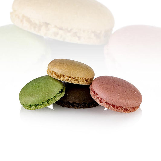 Macarons Mischung 1 (je 96 x Pistazie, Schoko, Natur, Himbeer), ca.Ø3,5cm, 921 g