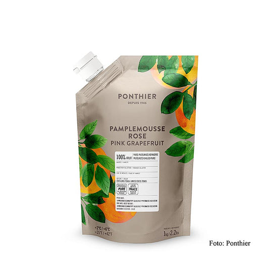 Ponthier Rosa Grapefruitpüree, 100 % Frucht, ungezuckert, 1 kg