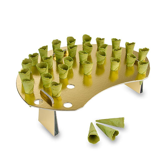 Mini-Hörnchen Basic, neutral, grün, ø 2,5x7 cm, mit Waffelhalter, 1,04 kg, 260 St