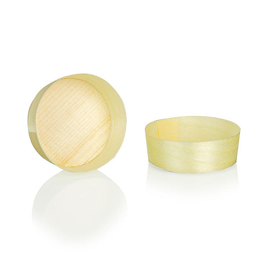 Einweg Holz-Timbale (Becher), Ø5 cm, 2 cm hoch (halten keine Flüssigkeit), 50 St