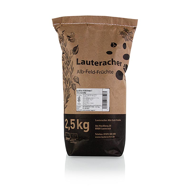 Linsen, Späths grüne Alblinse I "Die Große", BIO, 2,5 kg