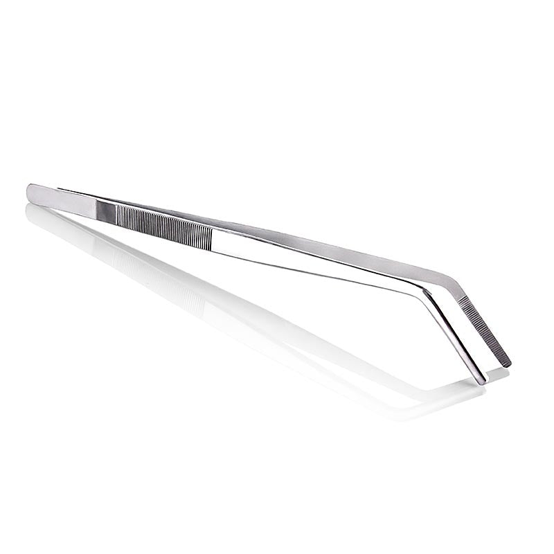 Grill Pinzette, gerade mit abgeknickter Spitze, 35cm, Edelstahl, Triangle Tools,