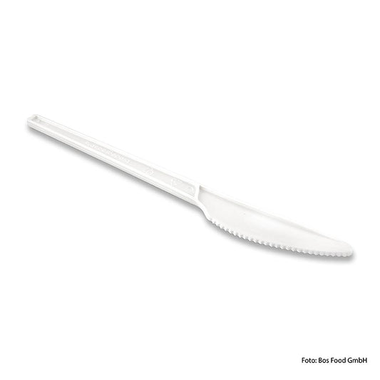Einweg Naturesse Messer, weiss, aus CPLA, 16,8 cm, 50 St