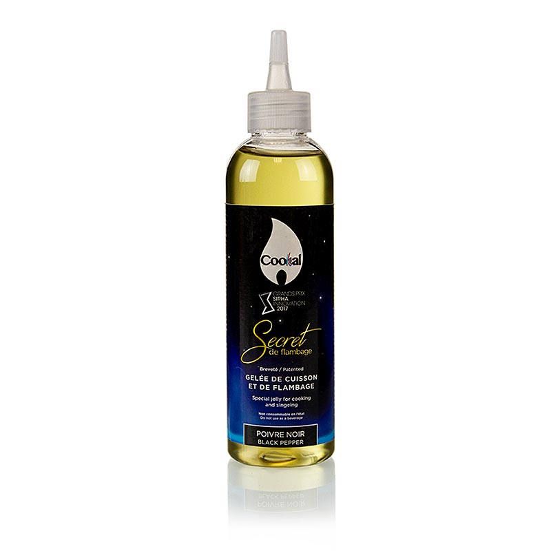 Secret de Flambage Poivre Noire (schwarzer Pfeffer), Flambiergel, Cookal, 200 ml