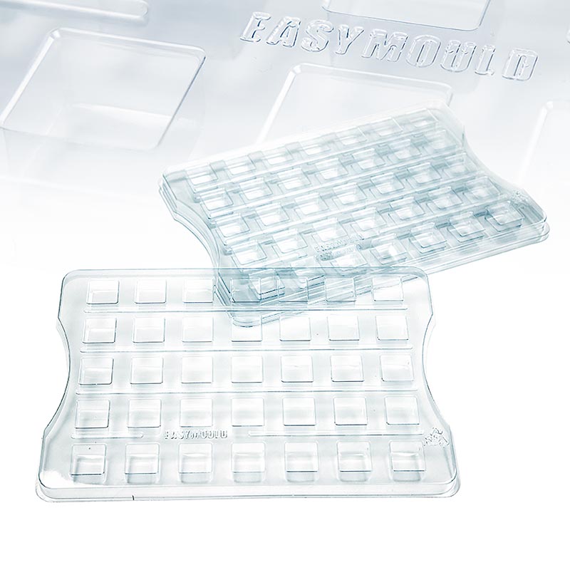 Easymould Cuadrado Mulden Trays, 27x18x2 cm, 100% Chef (60/0012), 3 St