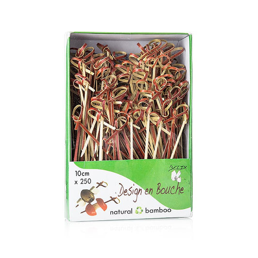 Bambus-Spiesse, mit Knotenende, rot, 10 cm, 250 St