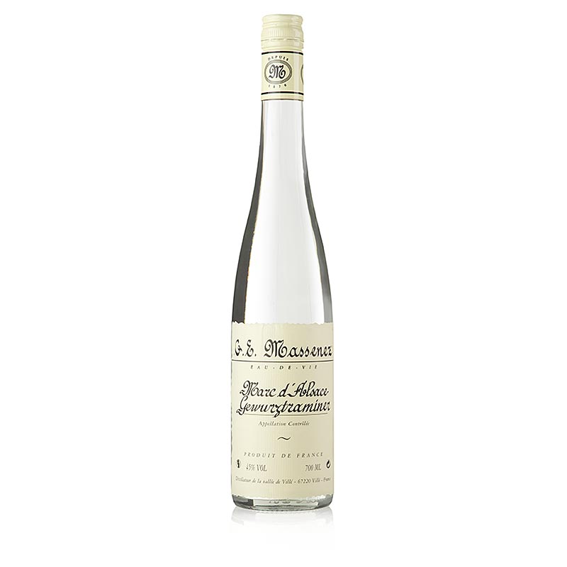 Massenez Marc de Gewürztraminer Reserve, Tresterbrand, 45% vol., Elsass, 700 ml