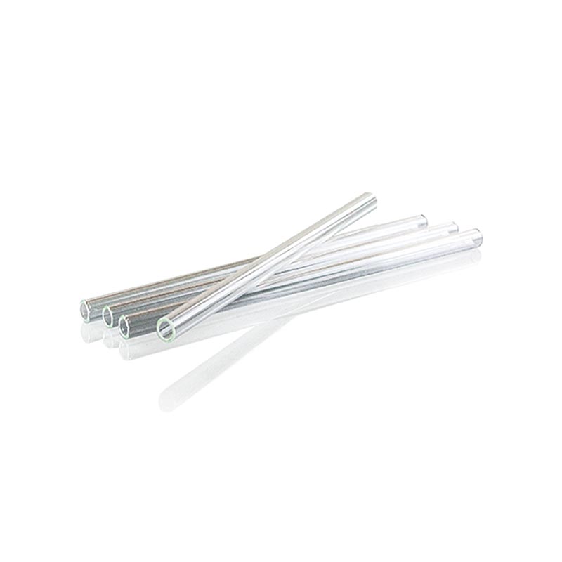 Glas-Trinkhalme, gerade, ø8 mm (1,1 mm Wand), 15 cm, 50 St