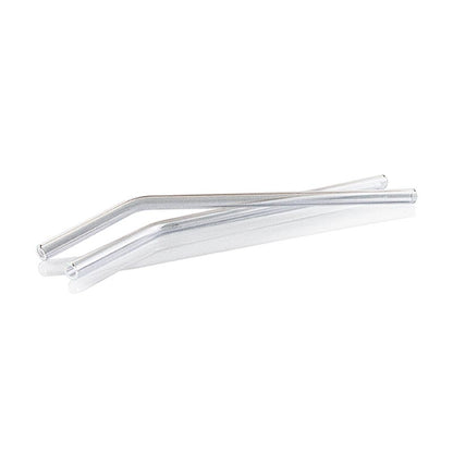 Glas-Trinkhalme (Borosilicat), gebogen, ø8mm (1,1mm Wand), 21cm, 10 St