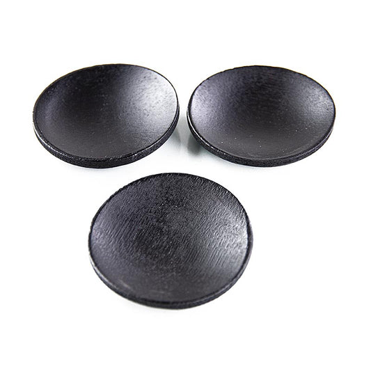 Mehrweg Bambusschalen/-teller, schwarz, rund, 6 cm, spülmaschinenfest, 25 St
