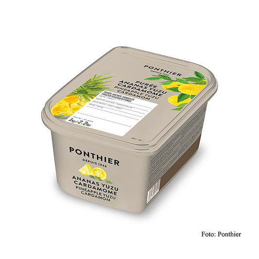 Ponthier - Püree - Ananas, Yuzu, Cardamom & Zucker, TK (Cocktailbase), 1 kg