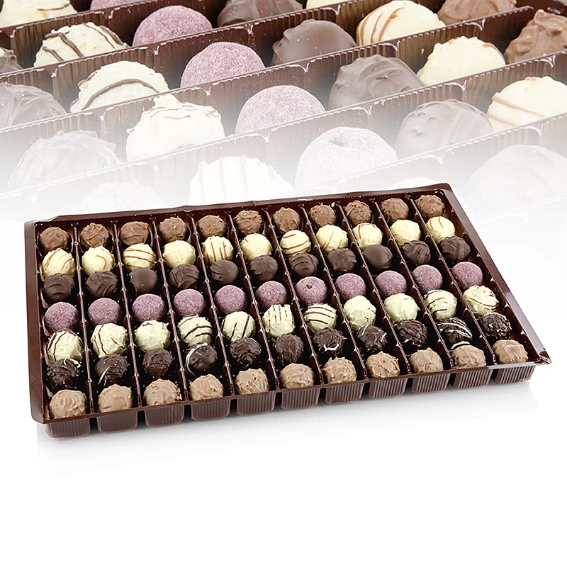 Trüffelpralinen - Mischung, 7 Sorten, Dreimeister, 1 kg, ca.77 St