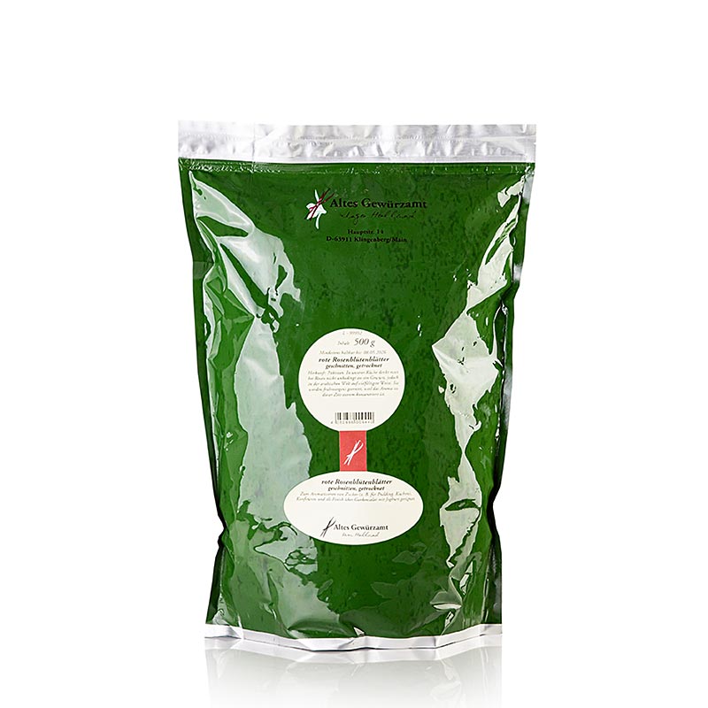 Rote Rosenblütenblätter, getrocknet, Altes Gewürzamt, 500 g