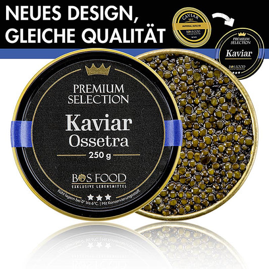 CHEF FOOD Premium Selection - Ossetra/Osietra Kaviar, Acipenser gueldenstaedtii, China, 250 g