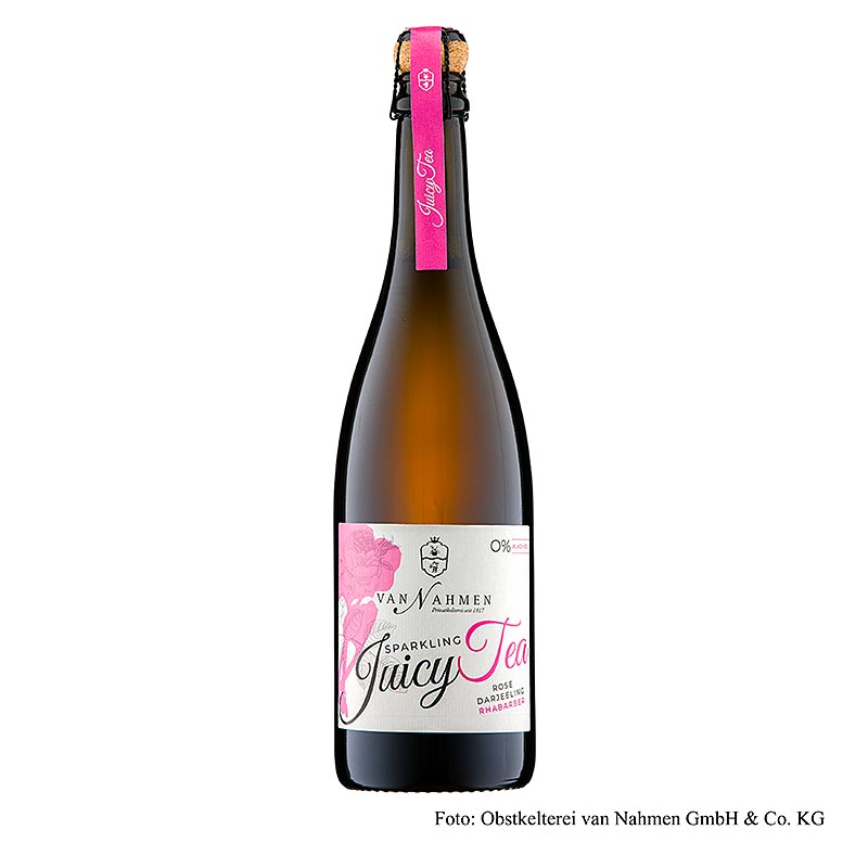 van Nahmen - Sparkling Juicy Tea - Rose - Darjeeling Tee - Rhabarber, BIO, 750 m
