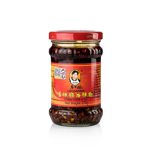 Lao Gan Ma - Crispy Chili Oil - Chili in Öl mit knusprigen Zwiebeln, 210 g
