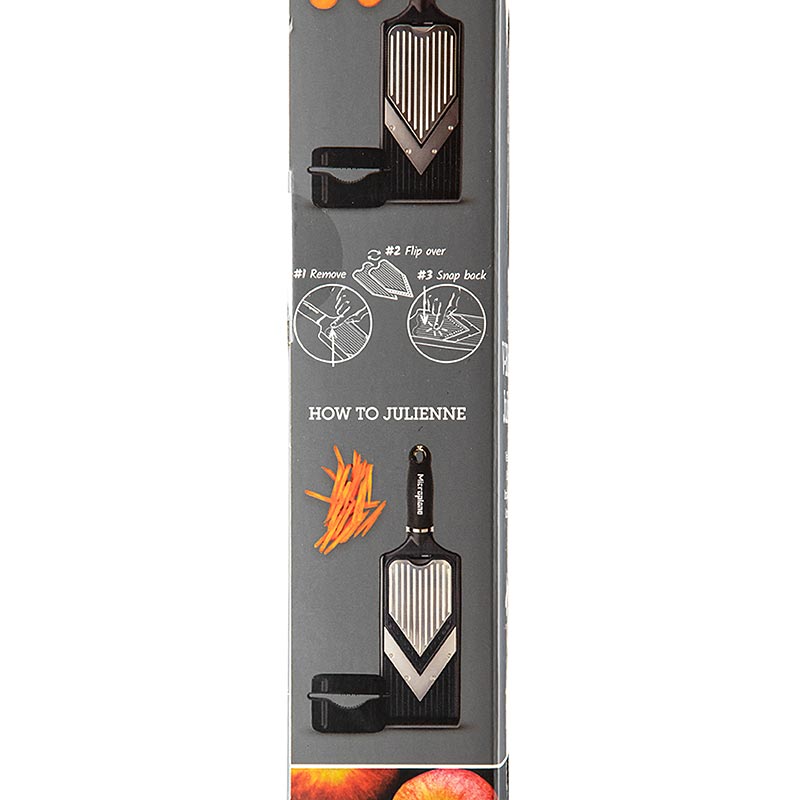 Microplane V-Hobel, verstellbar, mit Julienneklingen Einsatz, 1 St