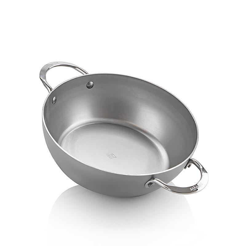 deBUYER Mineral B Element Bauerntopf / Bratpfanne, 24cm, 2 Griffe (5654.24), 1 S