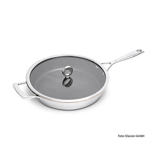 Olavson Kupferkern Pfanne, mit Deckel, beschichtet, 30 cm, für alle Herdarten, 1 St