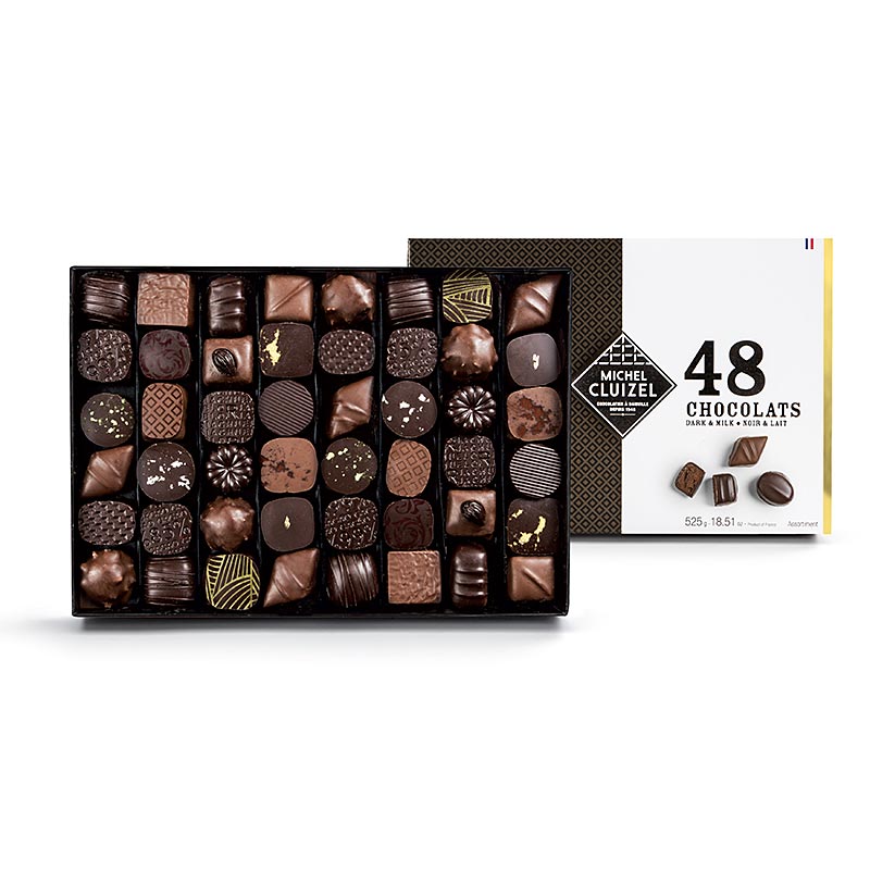 Coffret N.48 - 48 verschiedene Pralinen, Michel Cluizel (13048), 525 g, 48 St