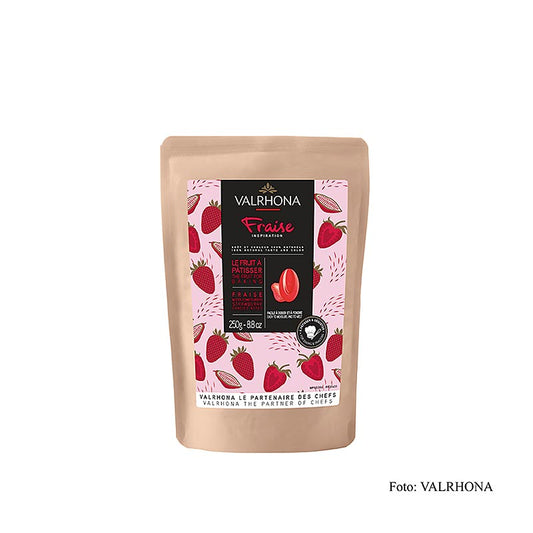 Valrhona Inspiration Erdbeere - Erdbeerspezialität mit Kakaobutter, 250 g
