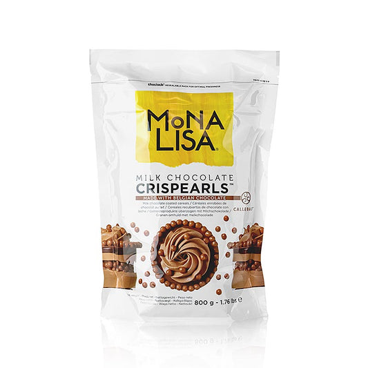 Crispearls Milk, knusprige Milch Schoko Perlen, Mona Lisa Callebaut, 800 g