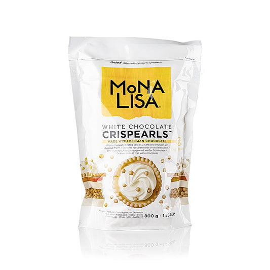 Crispearls White, knusprige weiße Schoko Perlen, Mona Lisa Callebaut, 800 g