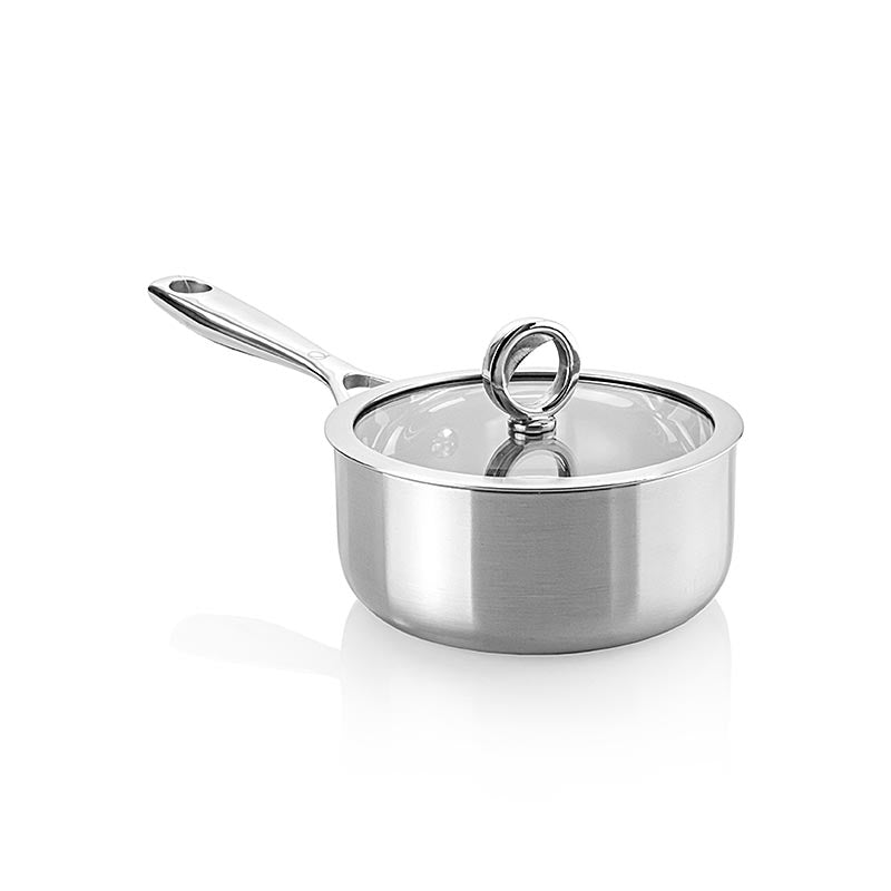 Olavson Kupferkern Stielkasserole, mit Deckel, 16cm, 1,3l, für alle Herdarten, 1 St