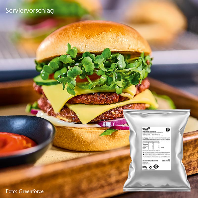 Greenforce Fertigmix für vegane Burger Patties, aus Erbsenprotein, 2 kg