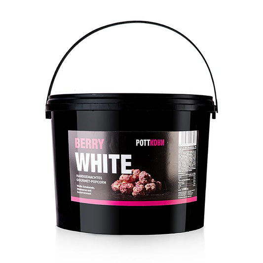 Pottkorn - Berry White, Popcorn mit weißer Schokolade und Himbeeren, 1 kg