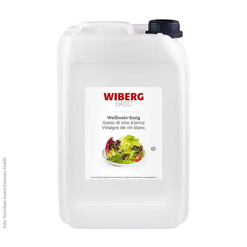 Wiberg BASIC Weißwein Essig, 6% Säure, aus vollreifen Trauben, 5 l