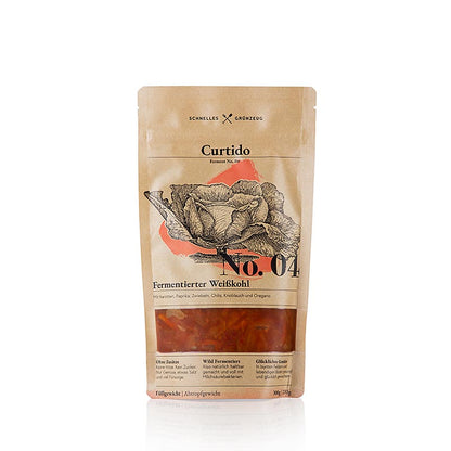 Schnelles Grünzeug - No. 4 Curtido (fermentierter Weisskohl mit Paprika & Chili), 330 g