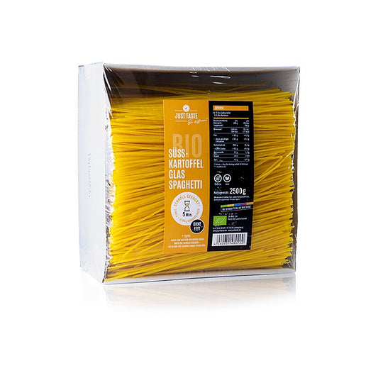 Just Taste Gelbe Süsskartoffel Glasnudel Spaghetti, glutenfrei, BIO, 2,5 kg