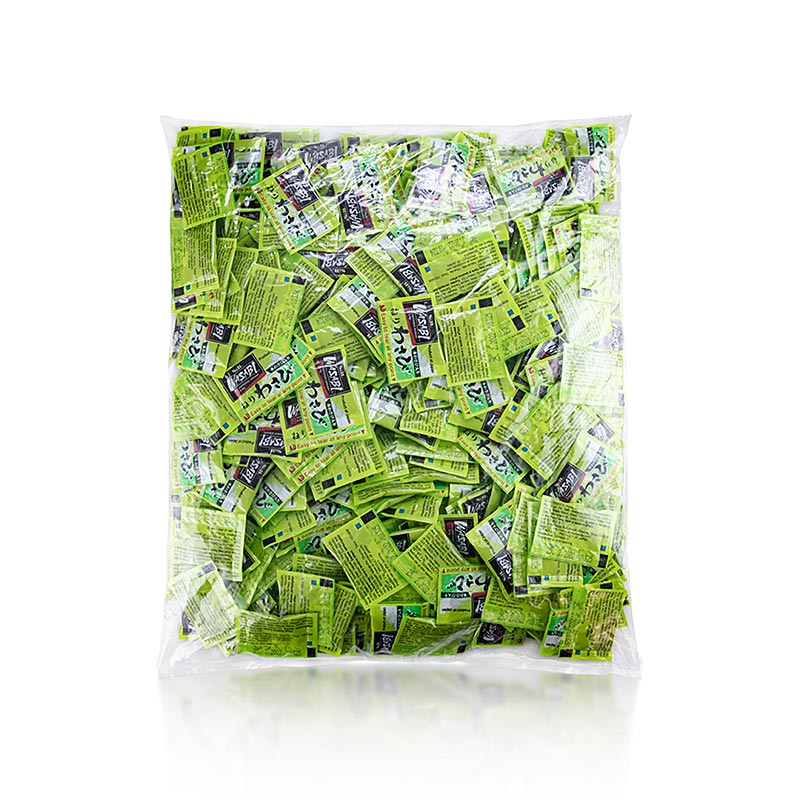 Wasabi - Grüne Meerrettich-Paste, im Portionsbeutel, 1,25 kg, 500 x 2,5 g