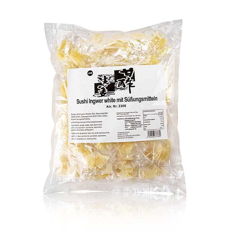 Ingwer, eingelegt, gelb, im Portionsbeutel, 1 kg, 200 x 5 g
