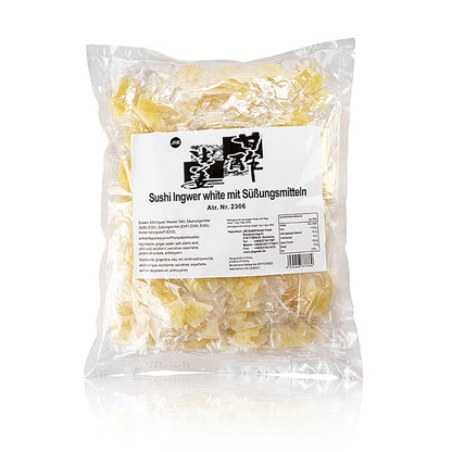 Ingwer, eingelegt, gelb, im Portionsbeutel, 1 kg, 200 x 5 g