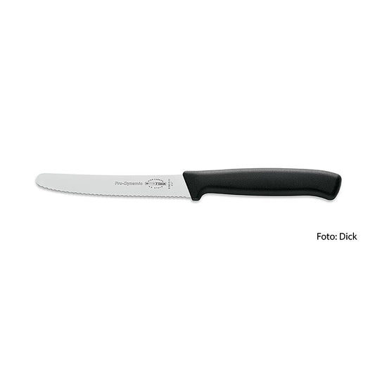 Allzweckmesser, mit Wellenschliff, schwarz, 11cm, DICK, 1 St