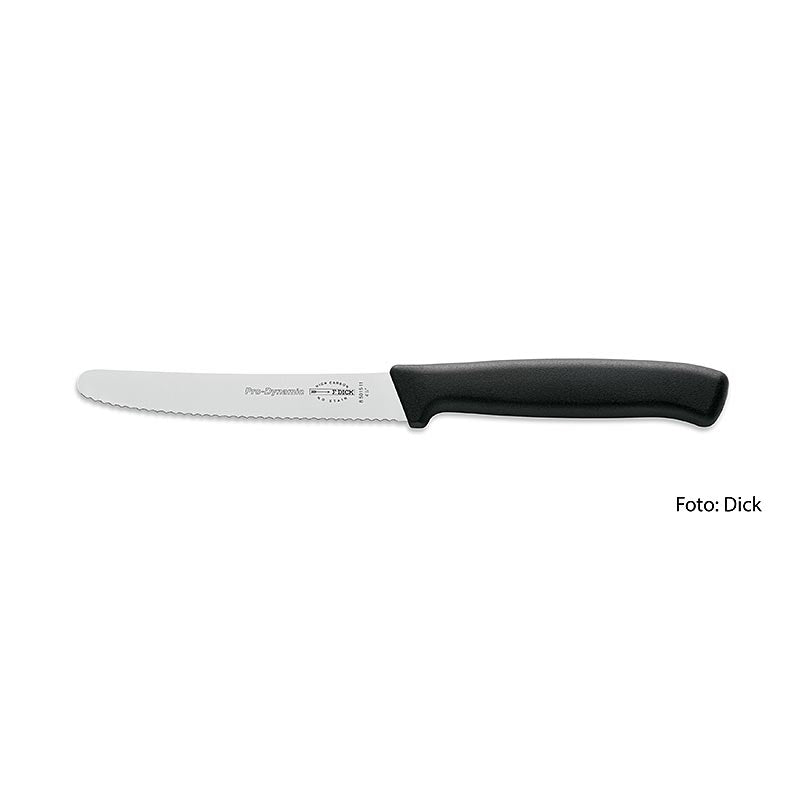 Allzweckmesser, mit Wellenschliff, schwarz, 11cm, DICK, 1 St
