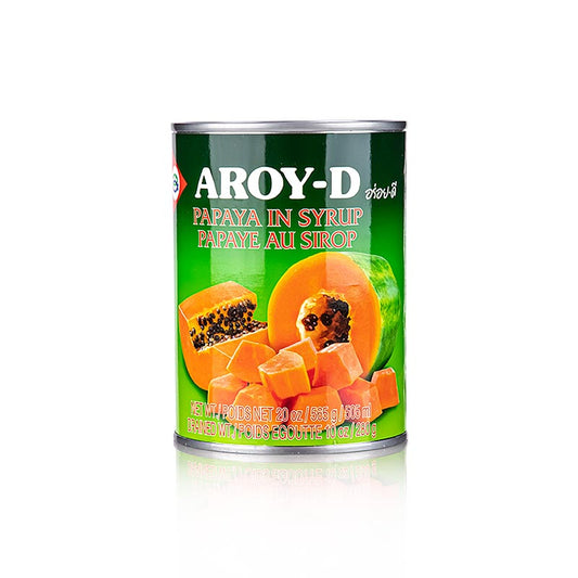 Papaya Stücke, in Sirup, Aroy-D, 565 g