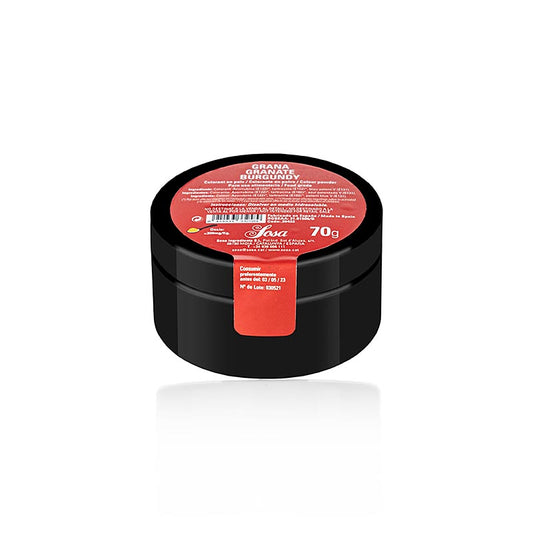 Sosa Lebensmittelfarbe Granat/Burgunder Rot Puder, wasserlöslich (39433), 70 g