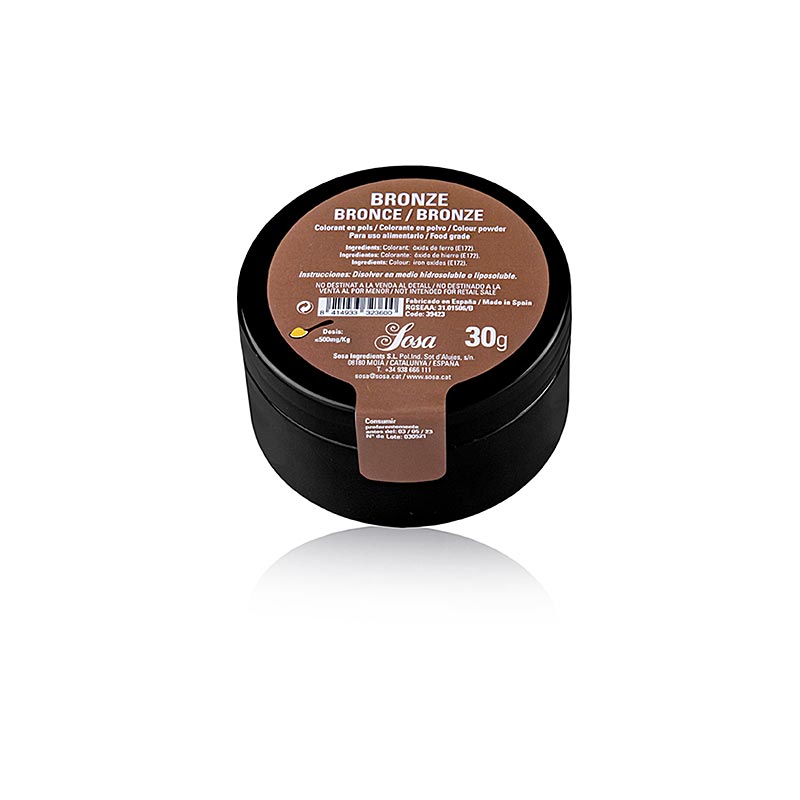 Sosa Lebensmittelfarbe Bronze, Puder, wasserlöslich (39423), 30 g