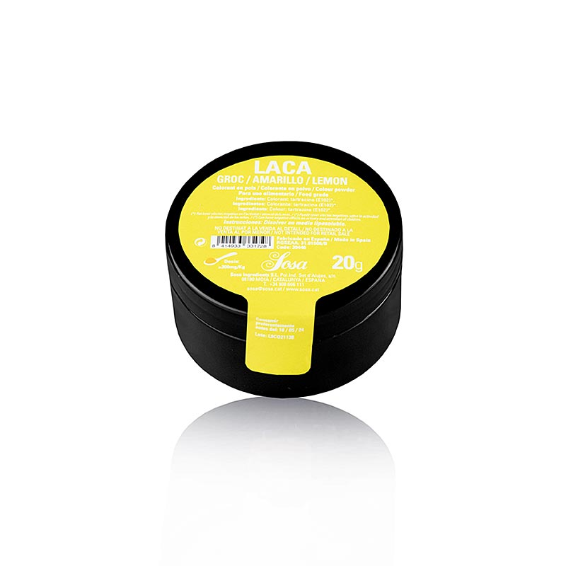 Sosa Lebensmittelfarbe Gelb, Puder, fettlöslich (39446), 20 g