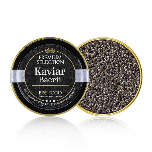 BOS FOOD Premium Selection Kaviar vom sibirischen Stör (Acipenser baerii), Aquakultur China, 10 g