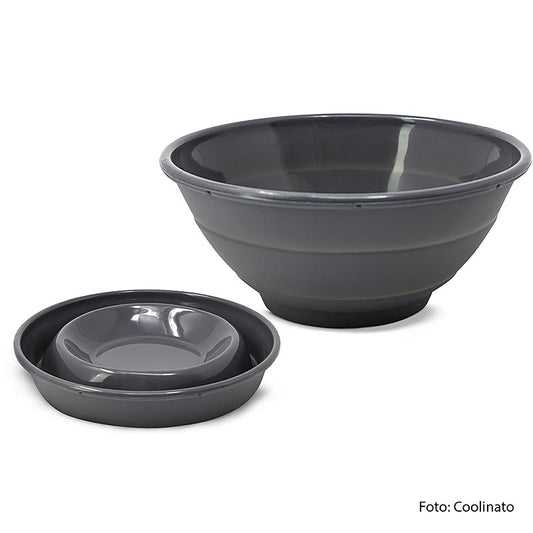 Silikonschüssel, faltbar, grau, 24cm, Coolinato, 1 St