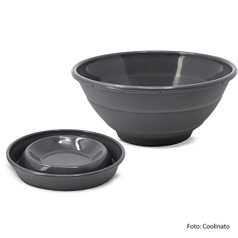 Silikonschüssel, faltbar, grau, 20cm, Coolinato, 1 St