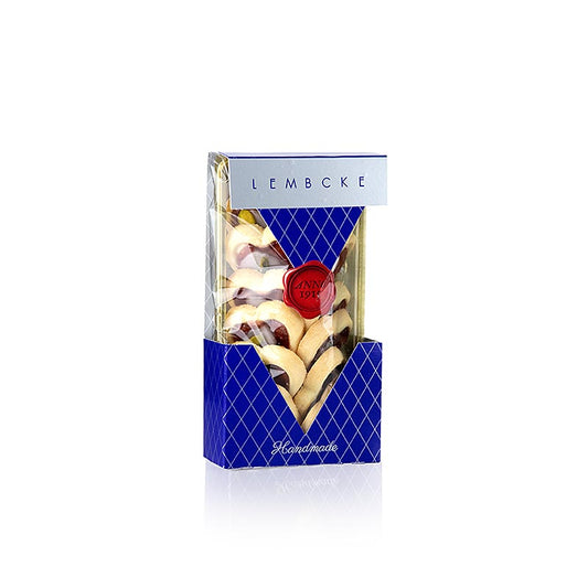 Teegebäck Sweet Heart, Keksherz mit Johannisbeergelee & Pistazie, Lembcke, 100 g