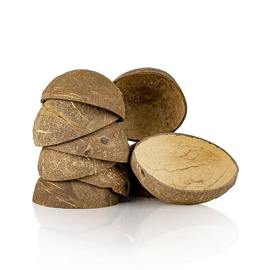 Kokosnuss Schalen, 10 Hälften, 8x11x4 cm, 100% Chef (PC/68760), 10 St