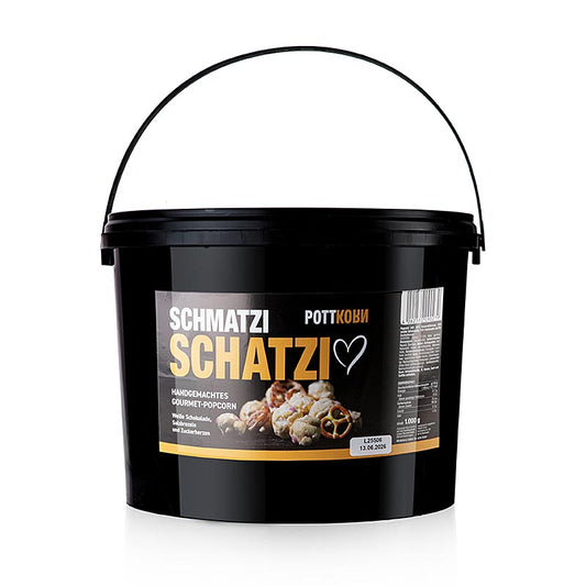 Pottkorn - Schmatzi Schatzi, Popcorn mit weißer Schokolade, Brezel, 1 kg