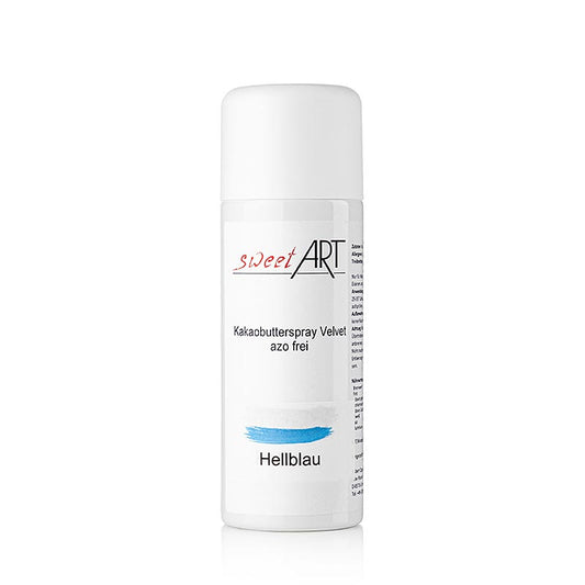 Kakaobutter Spray, Velvet/Samt Effekt, hellblau, Sweet Art, 400 ml
